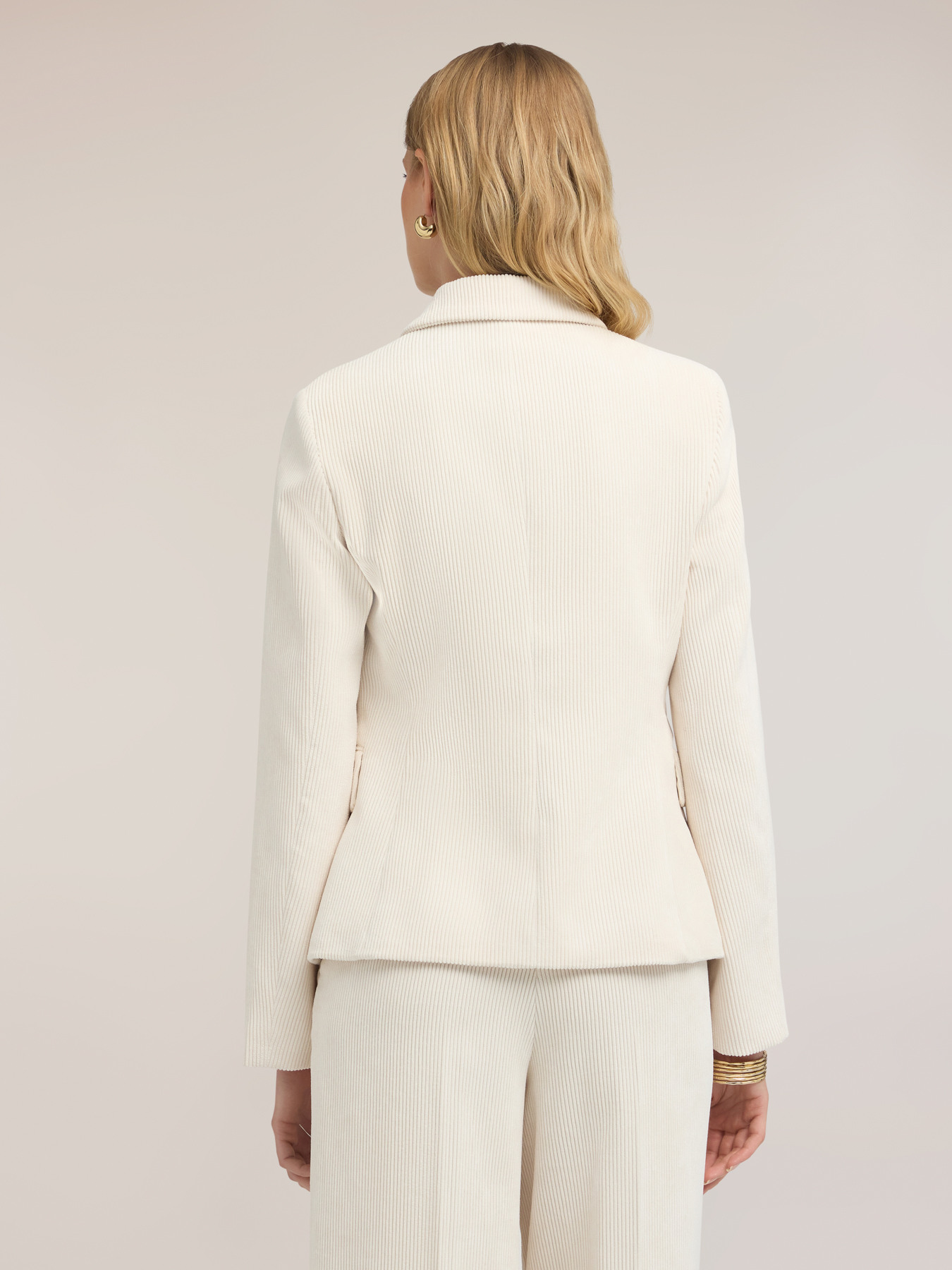 Double-breasted corduroy blazer image number 1