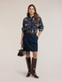 Skirt with pleats and studded belt image number 0