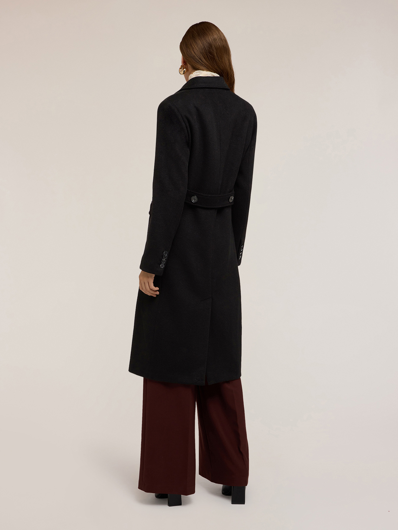 Cappotto doppiopetto in drap misto lana image number 1