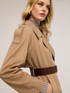 Short lyocell blend trench coat with belt image number 3