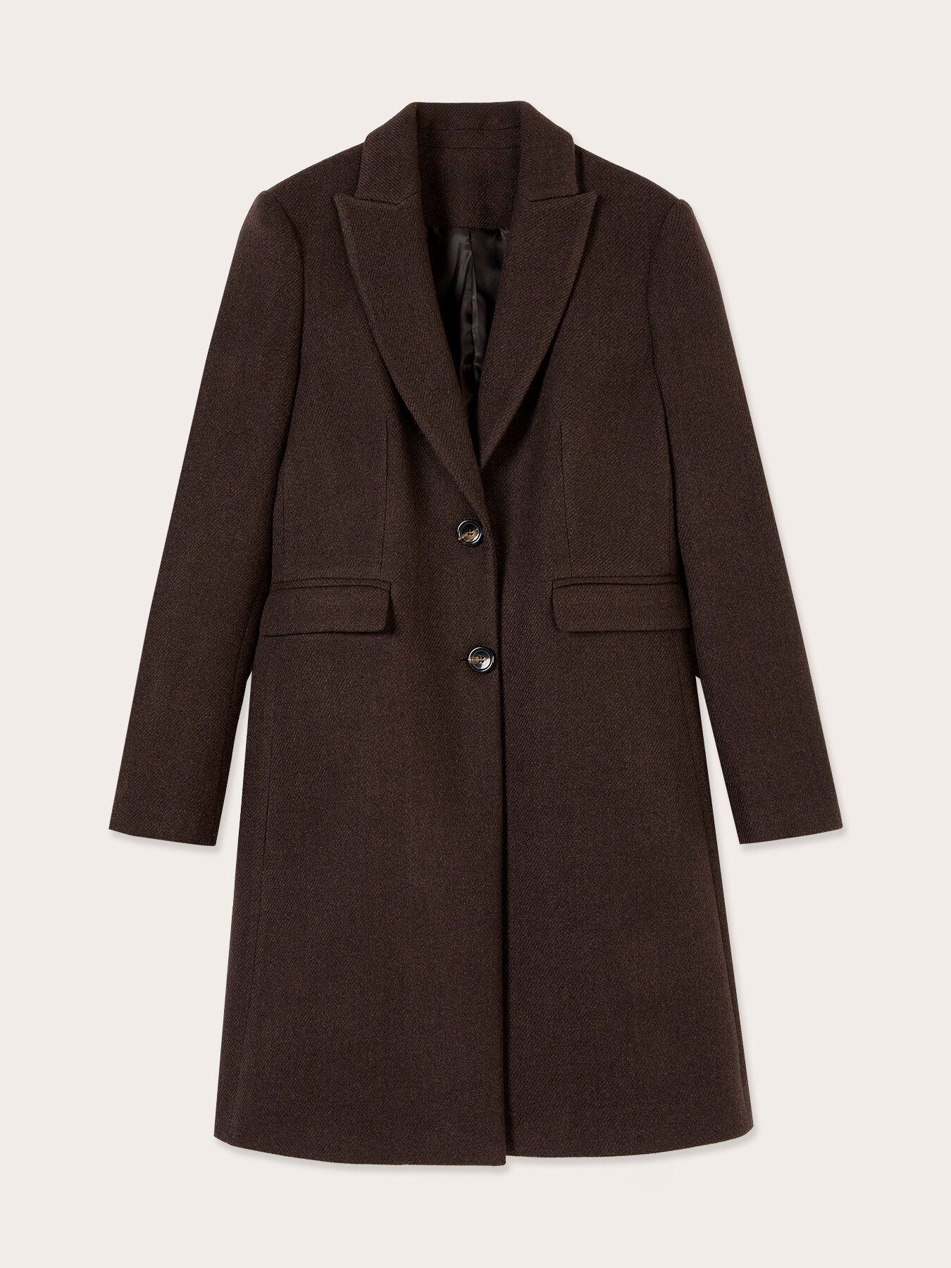 Long single-breasted coat image number 4