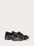 Black coated fabric loafers image number 2