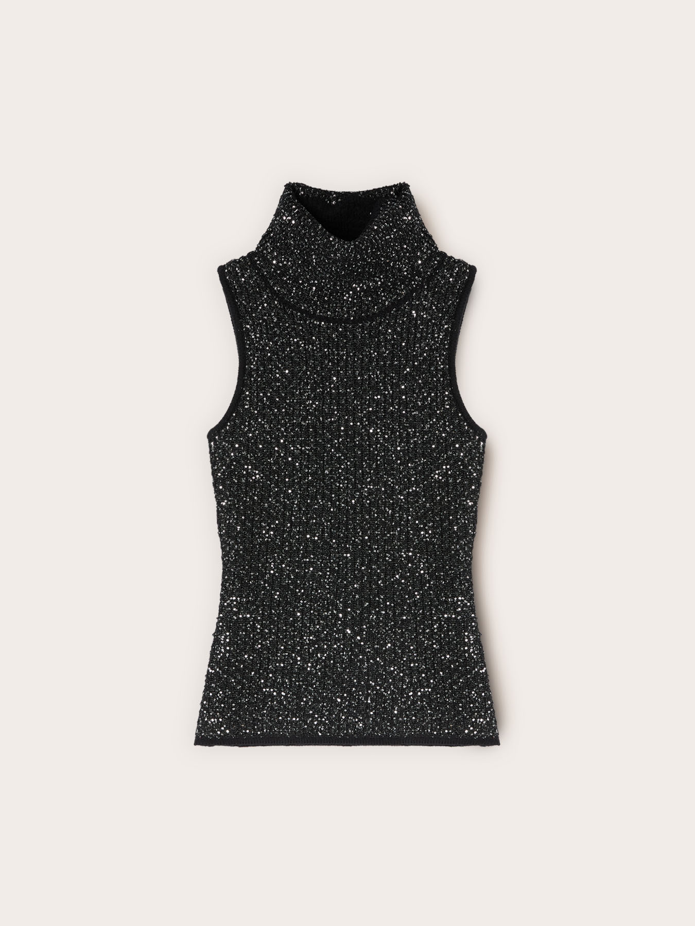 Sleeveless sequined top image number 4