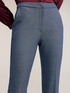 Flare trousers in yarn-dyed fabric image number 3