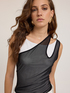 Top in jersey con canotta in tulle image number 3