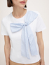 T-shirt with striped bow image number 2