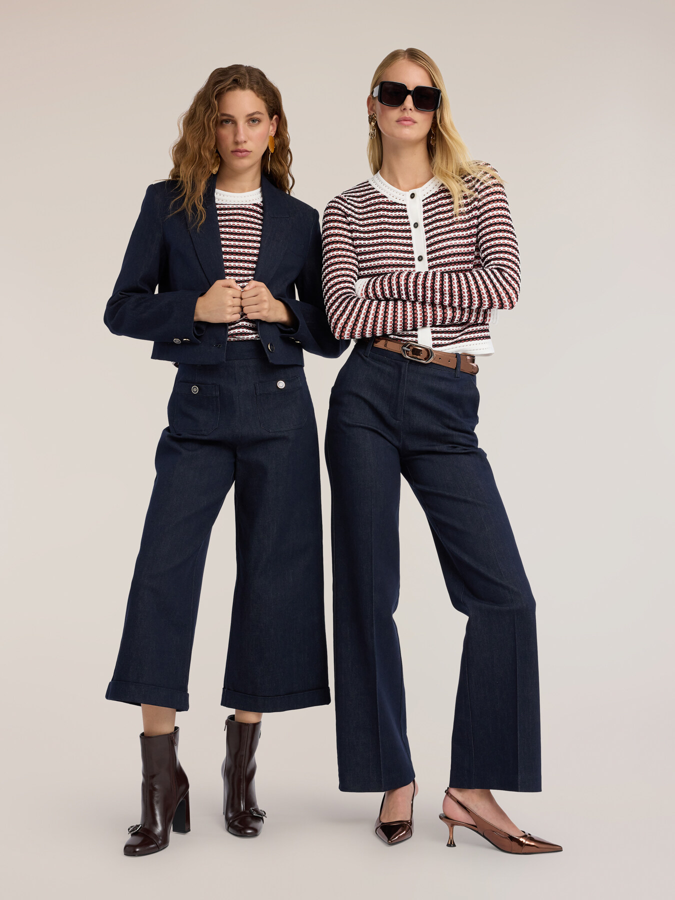 Tailored jeans with pressed crease image number 5