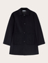 Reversible coat in wool blend fabric image number 1