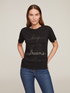 Boxy T-shirt with embroidered lettering image number 0