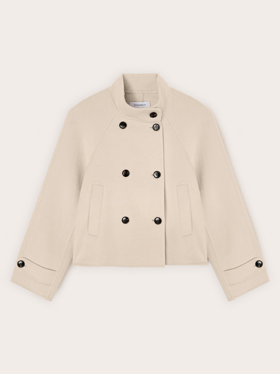 Double wool blend pea coat