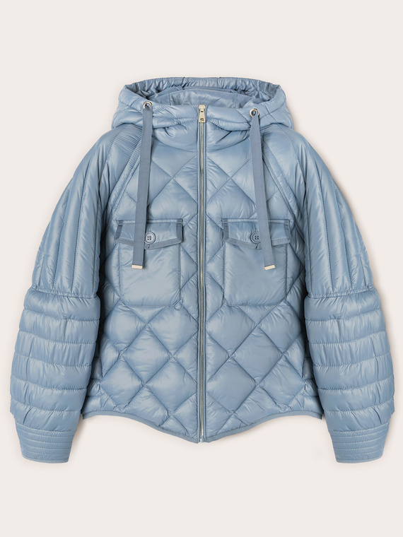 Cocoon hooded down jacket