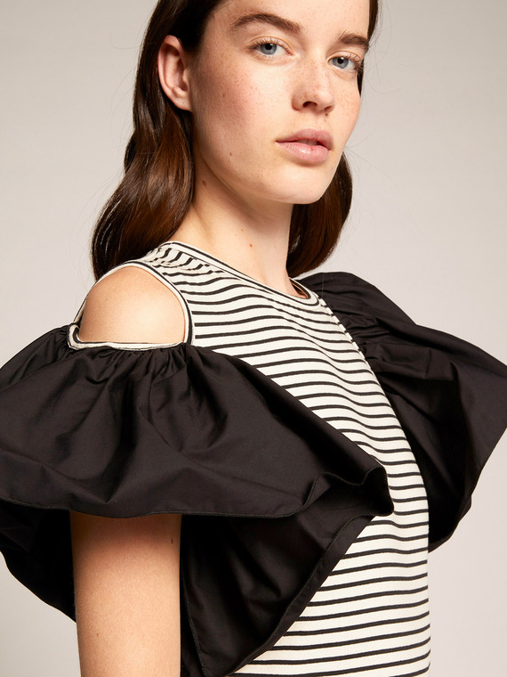 Motivi T-shirt a righe maxi maniche Donna