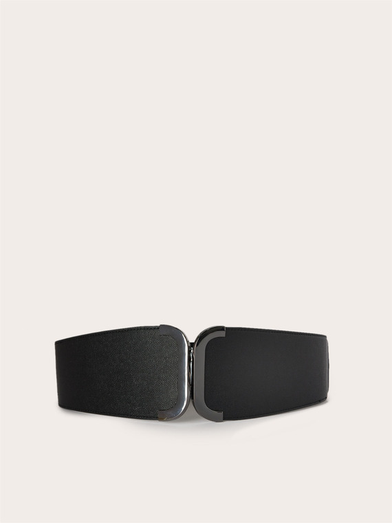 Curea elastică cu cataramă pătrată metalică