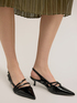 Slingback pumps with straps and kitten heel image number 0