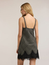 Mini dress with lace flounce image number 1