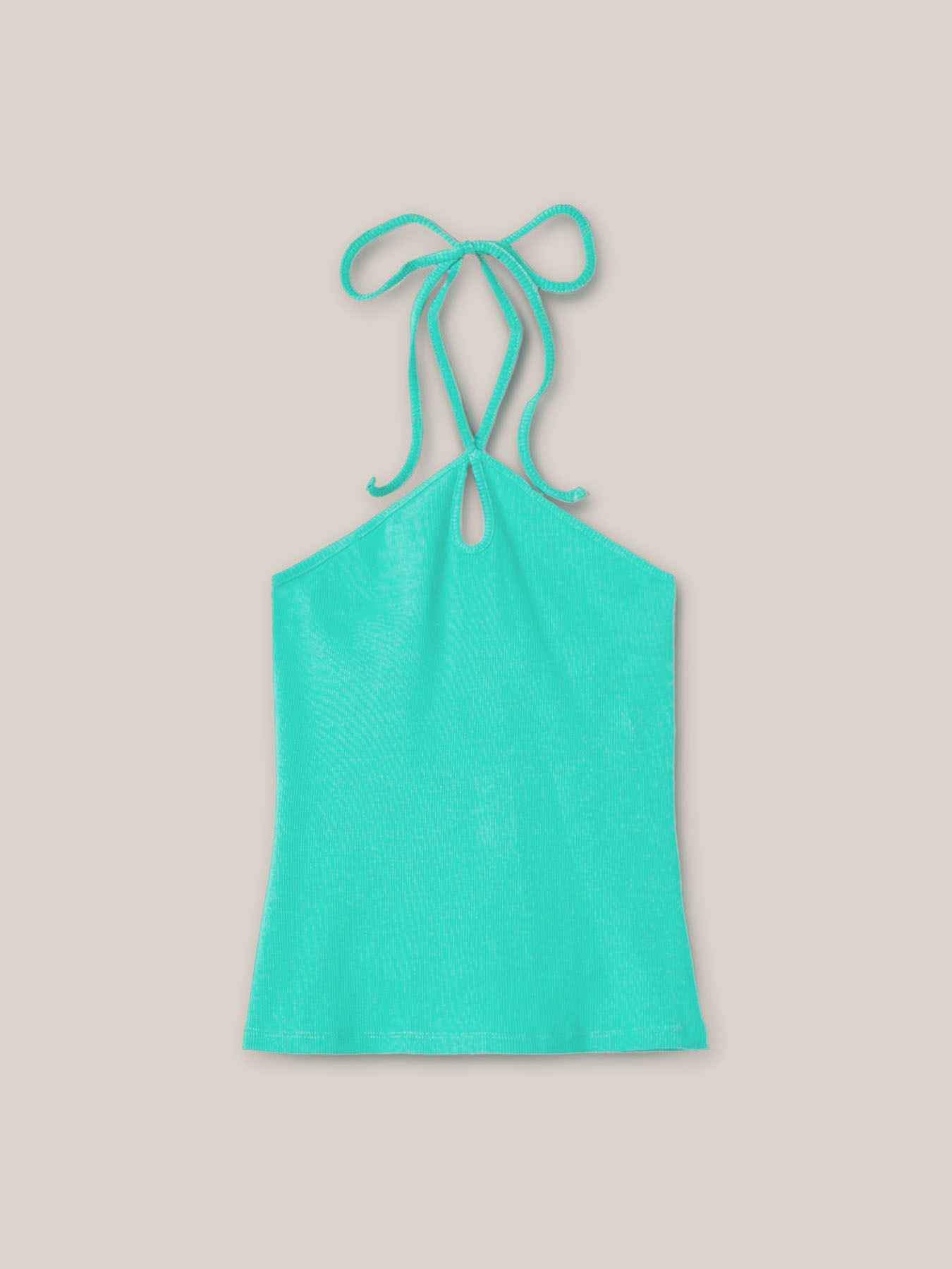 Top halter neck in jersey a costine image number 2