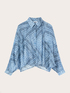 Oversized blouse in silk blend chiffon with print image number 4