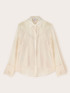 Organza shirt with floral embroidery image number 4
