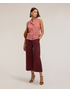 Pleated voile shirt with mandarin collar image number 2