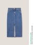 Jupe longue avec fente en denim image number 4