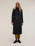 Manteau crois&eacute; en drap de laine m&eacute;lang&eacute;e image number 2