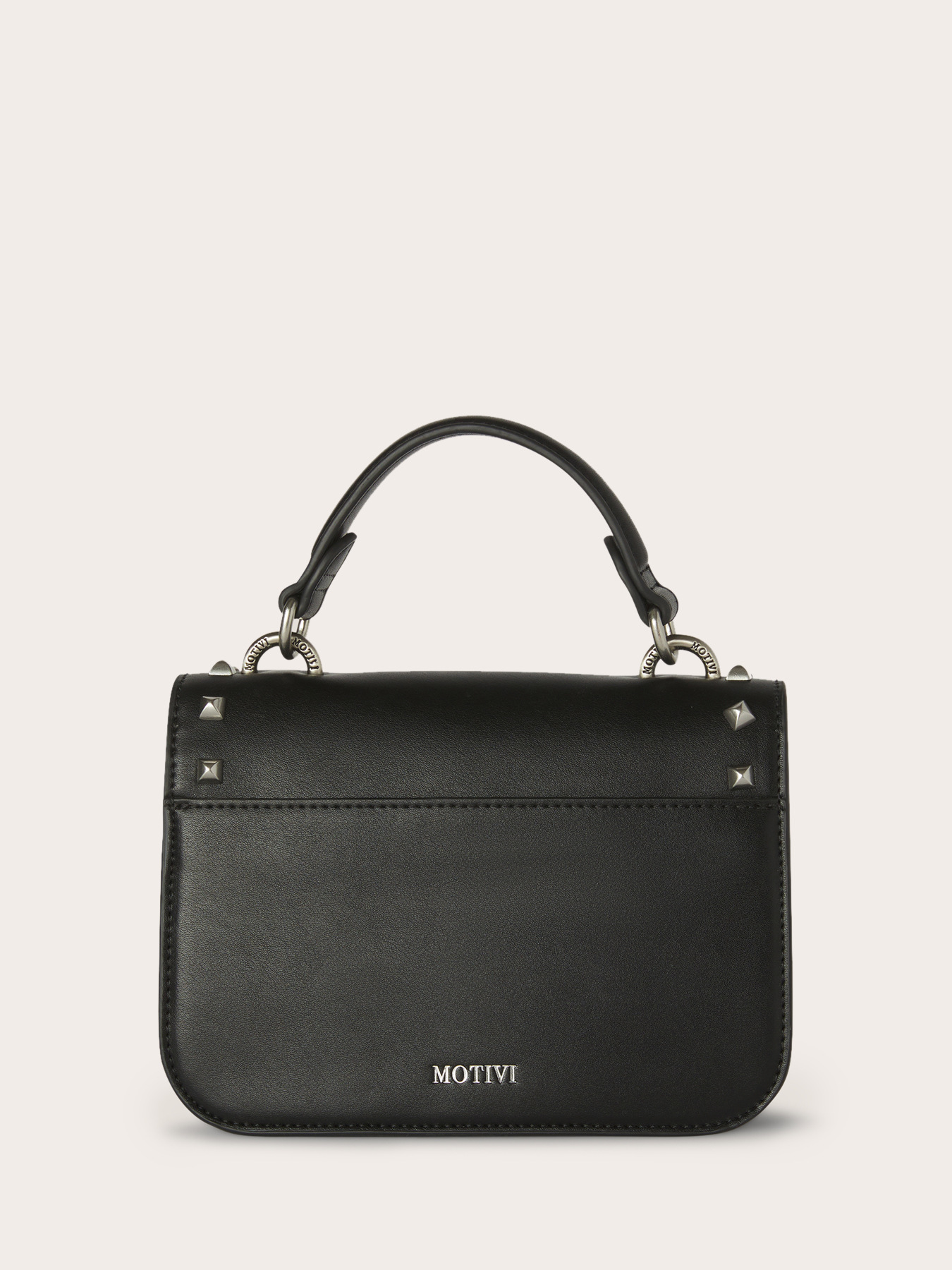 Mini City Bag in tessuto spalmato con borchie image number 1