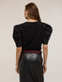 T-shirt with puff sleeves and stones image number 1