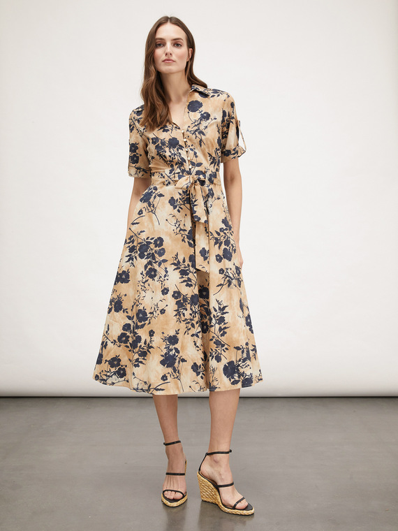 Floral patterned chemisier dress