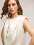 Satin blouse with straps image number 3