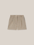 Linen blend cotton striped shorts image number 3