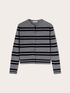 Striped wool-blend knit cardigan image number 4