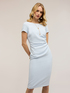 Rochie tip furou din crep cu drapaj image number 2