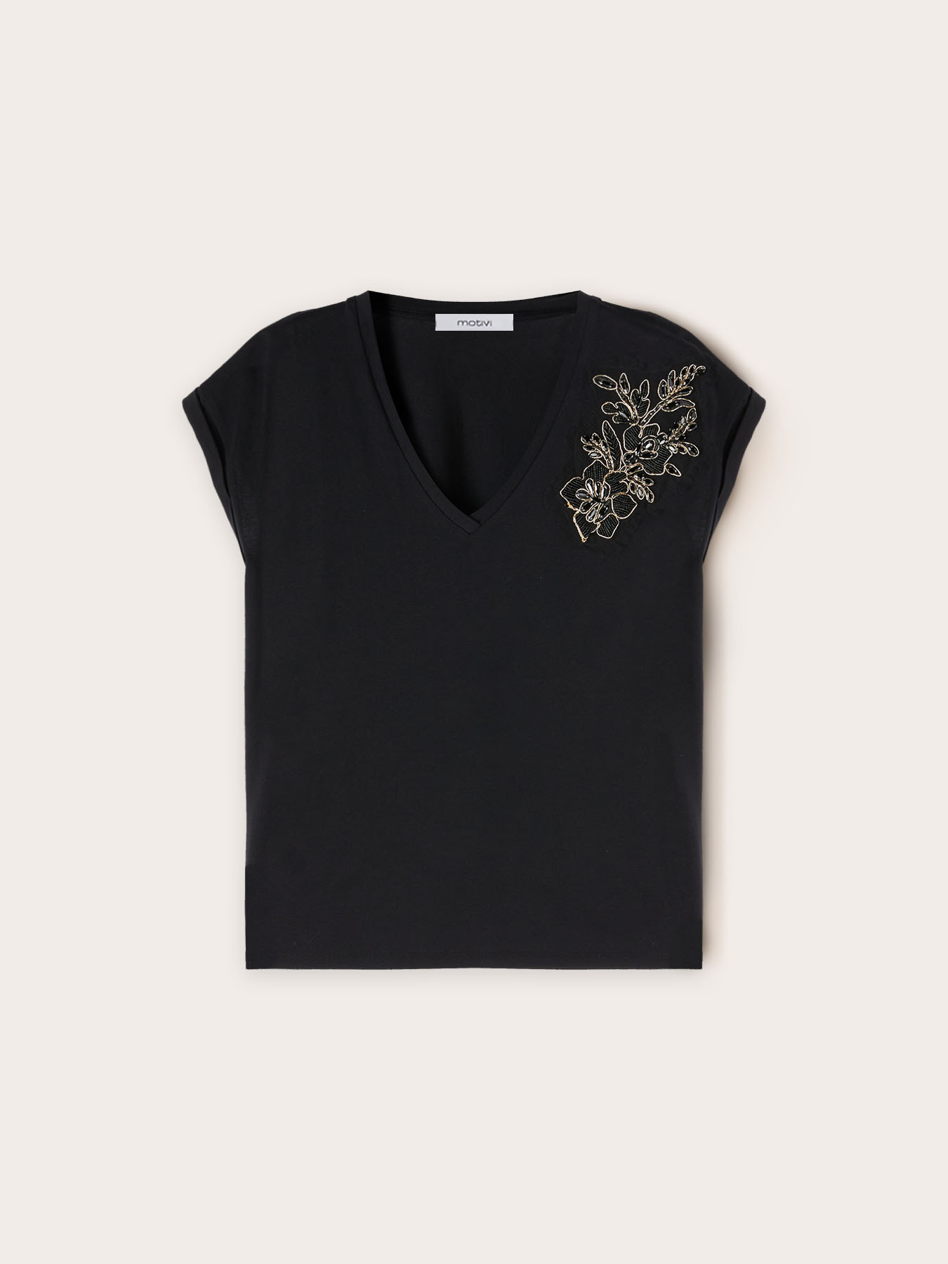 T-shirt con ricamo image number 4