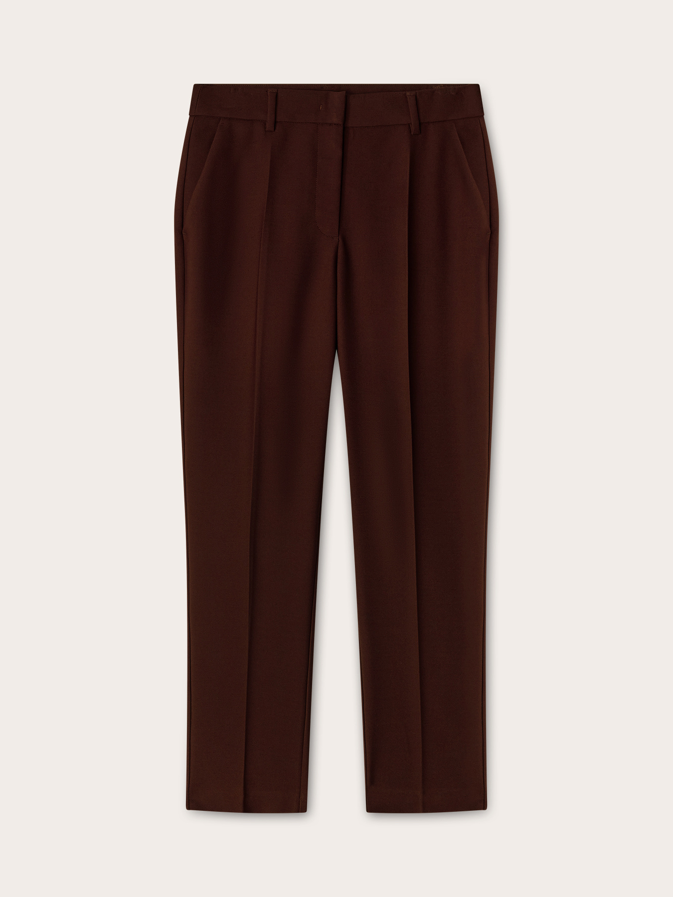 Regular trousers with pressed crease image number 3