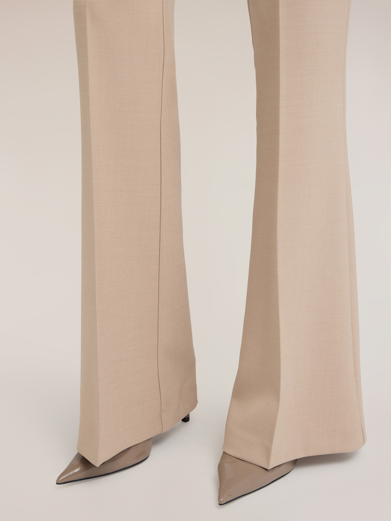 Flare pants with pressed crease image number 3