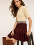Flared knit mini skirt image number 0