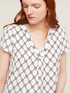 Flowing diamond-patterned blouse image number 2