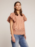 Openwork embroidered blouse image number 2