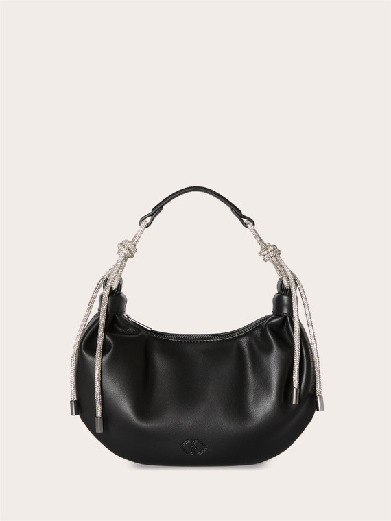 Hobo bag with jewelry pendants