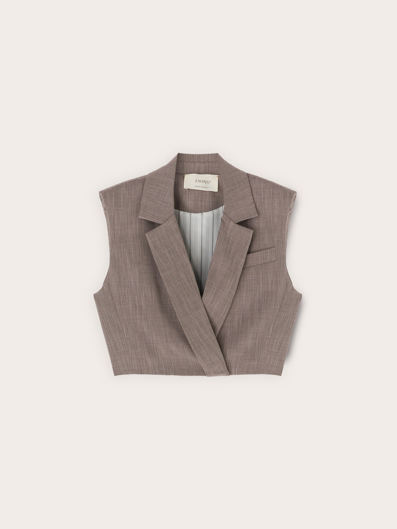 Short vest with lapels image number 4