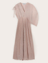 Metallic pleated long dress image number 4