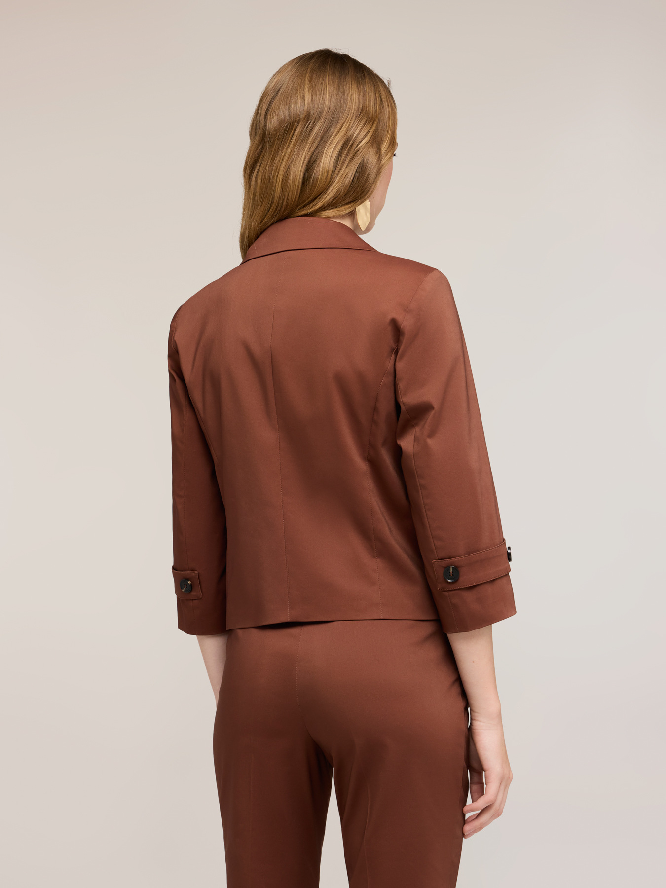 Giacca maniche tre quarti in misto cotone image number 1