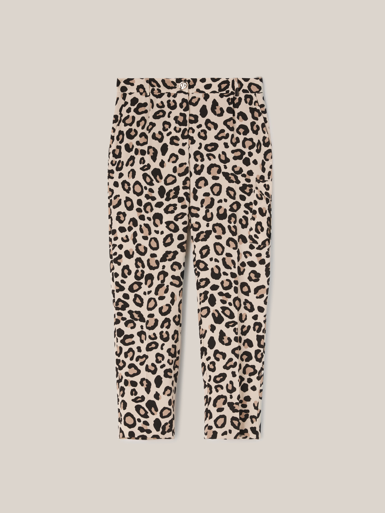 Animal print cargo trousers image number 0