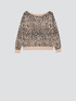 Leopard print boxy sweatshirt image number 3