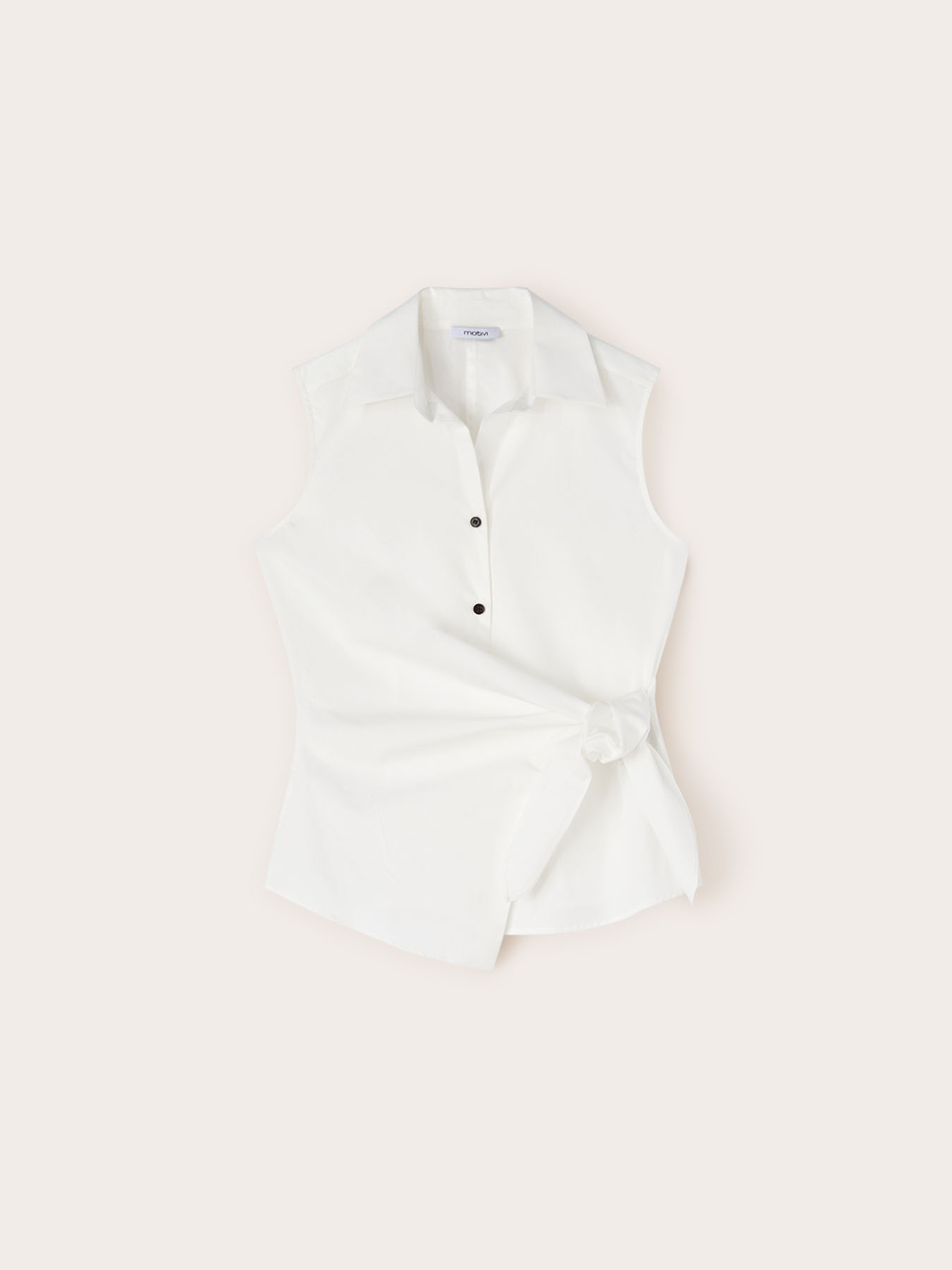 Camicia smanicata ad incrocio image number 4