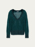 Openwork sweater with v-neck image number 3