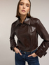 Cropped Jacke aus gl&auml;nzendem beschichtetem Stoff image number 0