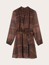 Robe courte en mousseline avec imprim&eacute; image number 4