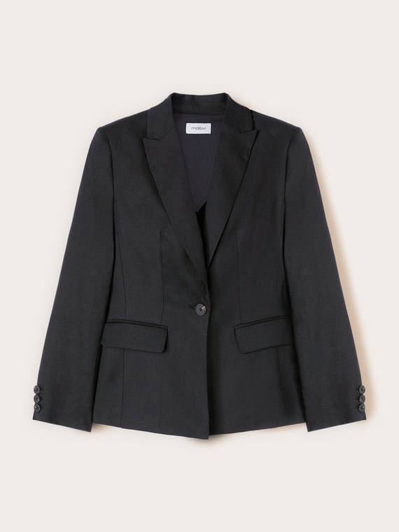 Blazer de mezcla de lino y lyocell