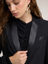 Structured cady jacket with satin details image number 3